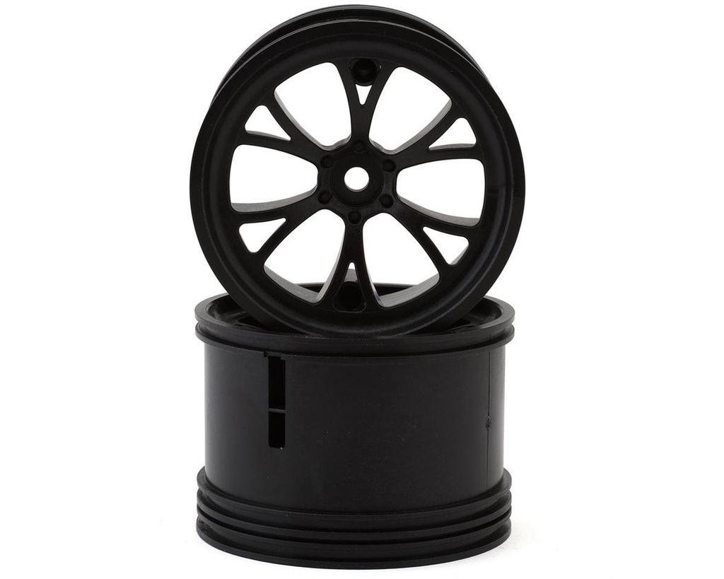 eXcelerate Super V Drag Racing Rear Wheels (Black) (2) (Wide) w/12mm Hex