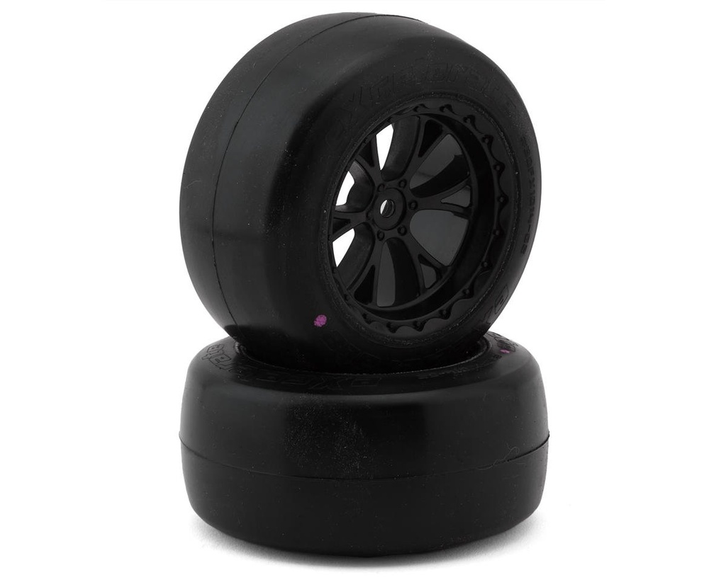 eXcelerate Super V Pre-Mounted Rear Drag Racing Tires (2) (Pink)