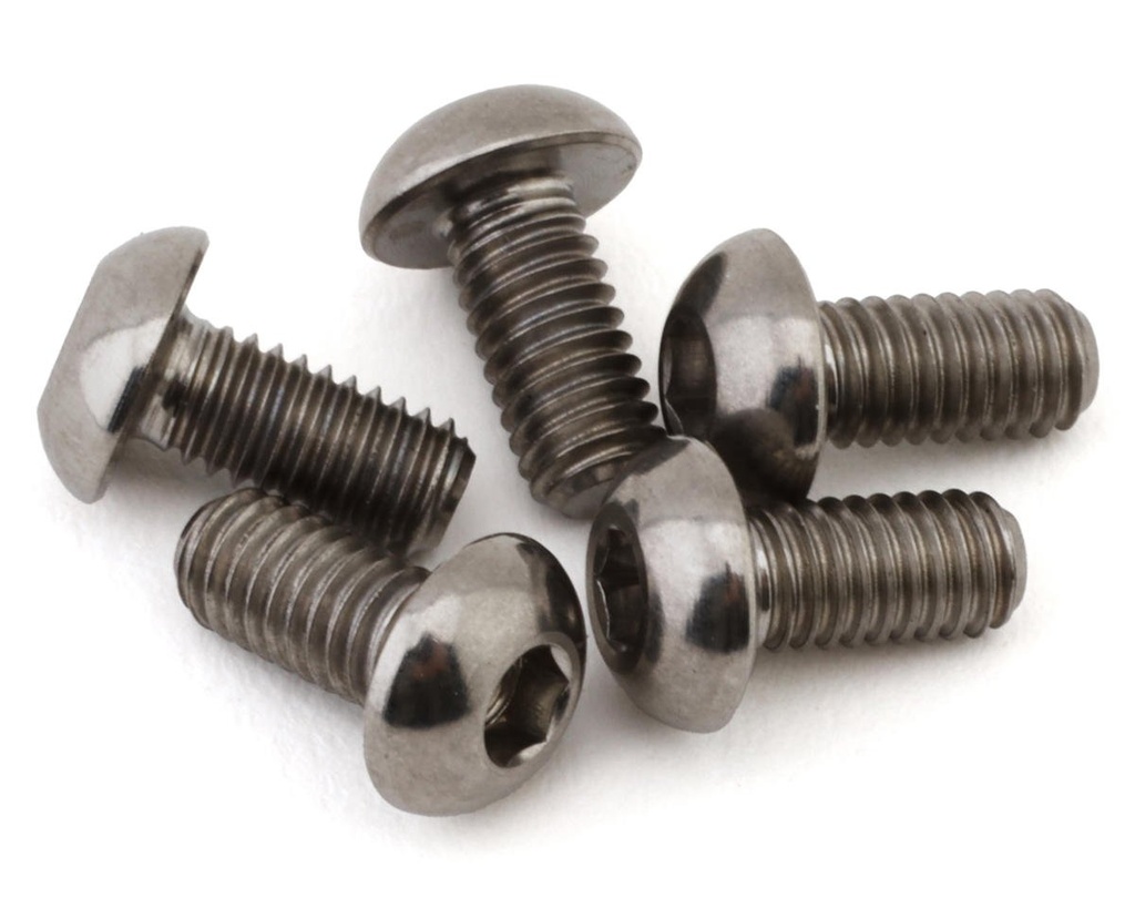 eXcelerate Titanium Button Head Screws (Raw) (5) (3x6mm)