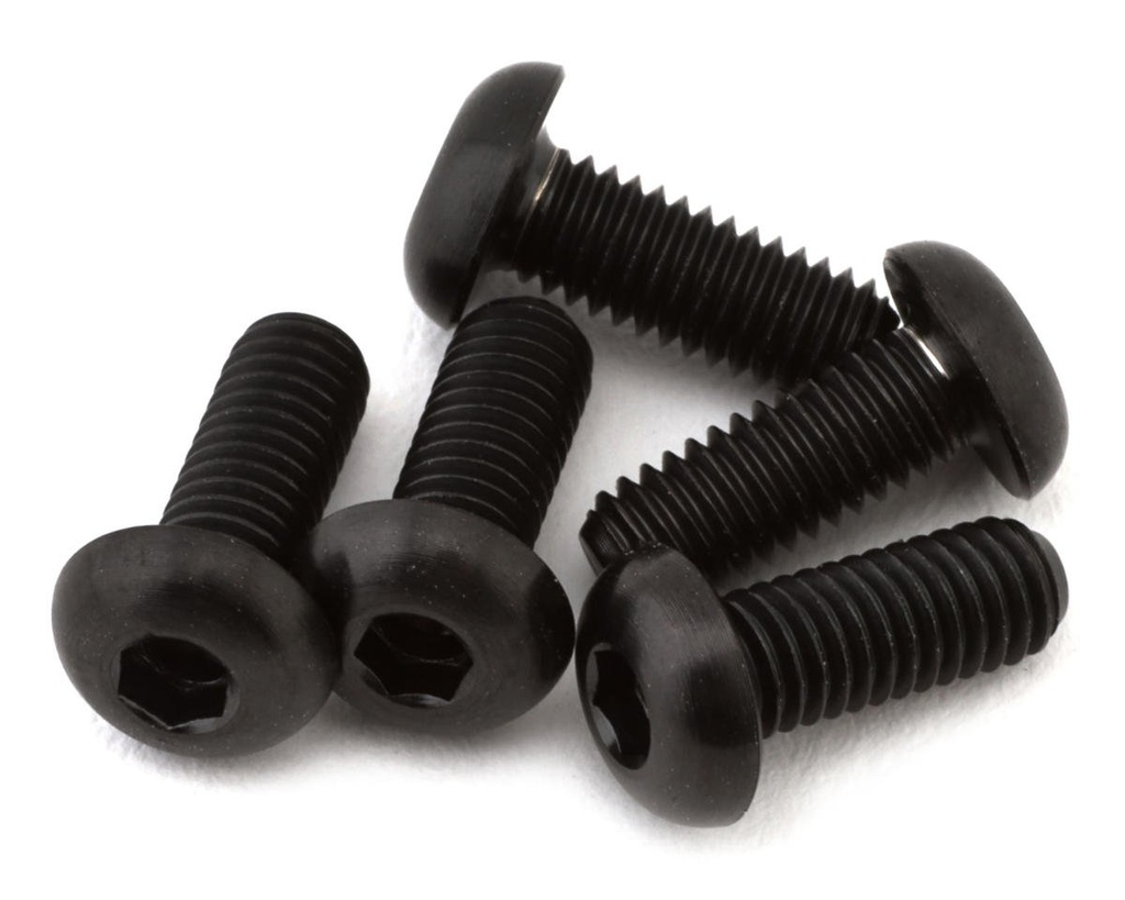 eXcelerate Titanium Button Head Screw (Black) (5) (3x8mm)