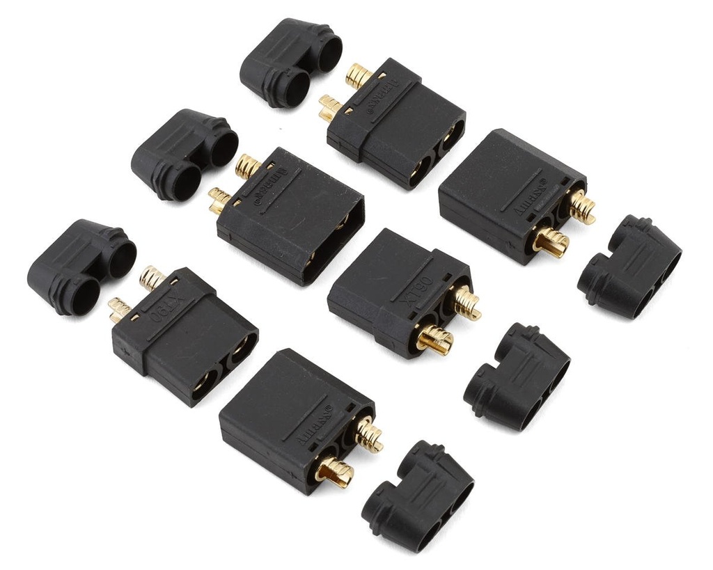 eXcelerate XT90 Connector Set (Black) (3 Male/3 Female)