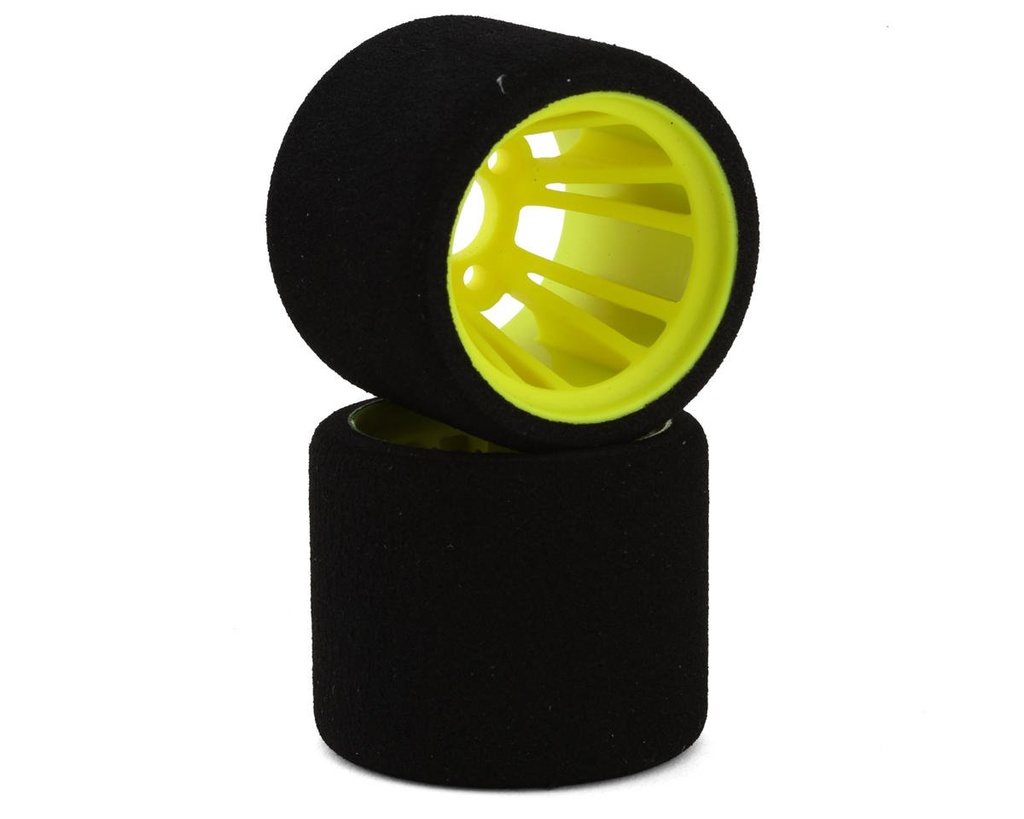 eXcelerate 1/12 Mounted Foam Rear Tires (2) (Green)