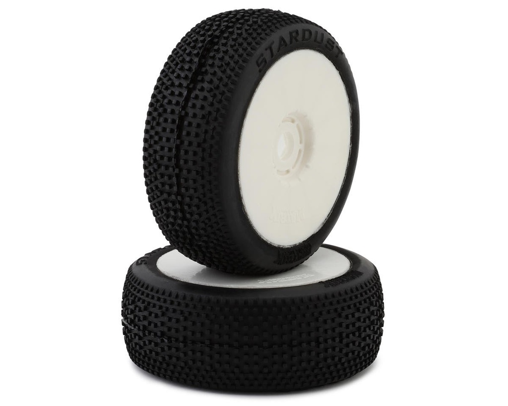 Matrix Tires Stardust 1/8 Off-Road Pre-Mounted Buggy Tires (White) (2) (Clay Medium)