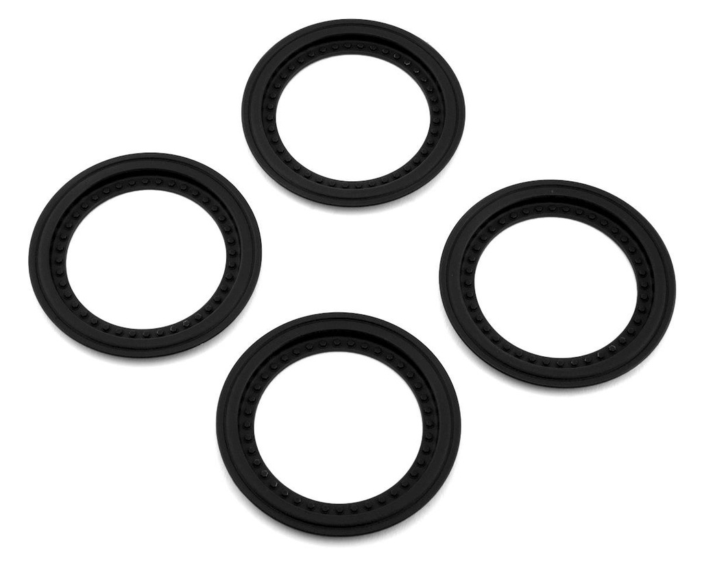 JConcepts Tribute Monster Truck Wheel Mock Beadlock Rings (Black) (4)