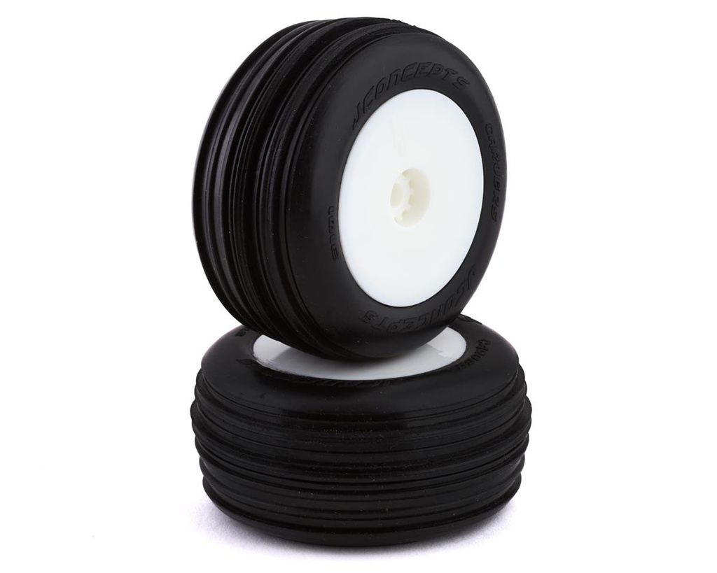 JConcepts Mini-T 2.0 Carvers Pre-Mounted Front Tires (White) (2) (Green)
