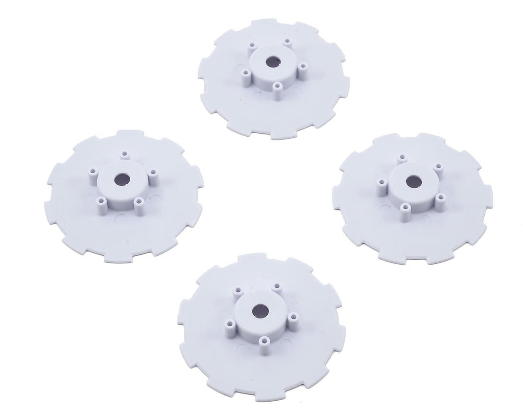 JConcepts Hazard Wheel Dish (White) (4) (TEN-SCTE)