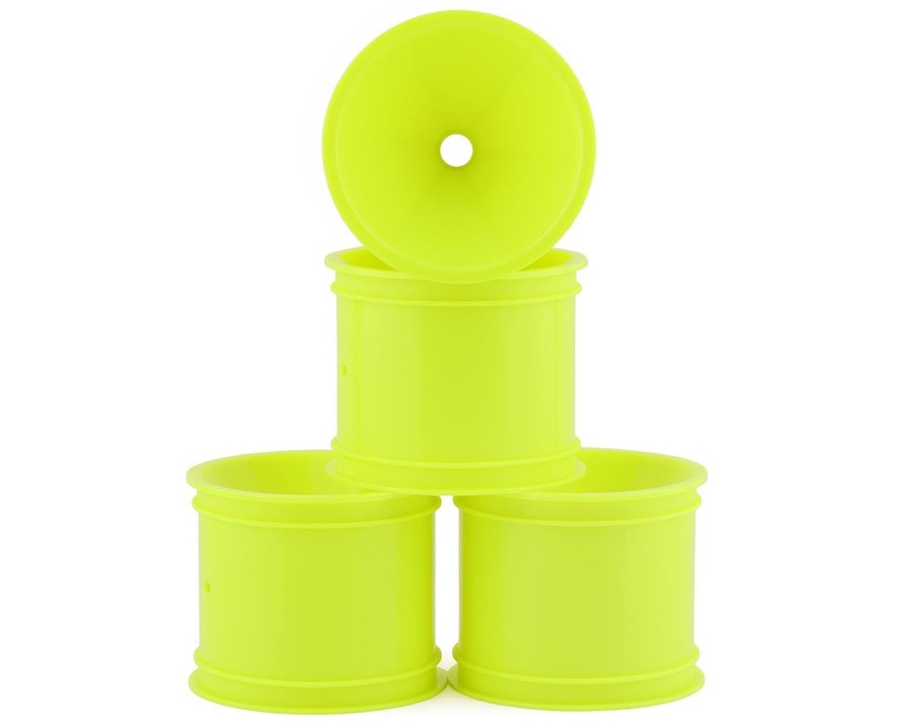 JConcepts 2.2" Bearing Front Stadium Truck Wheels (Yellow) (4) (RC10T/T2/T3/GT)