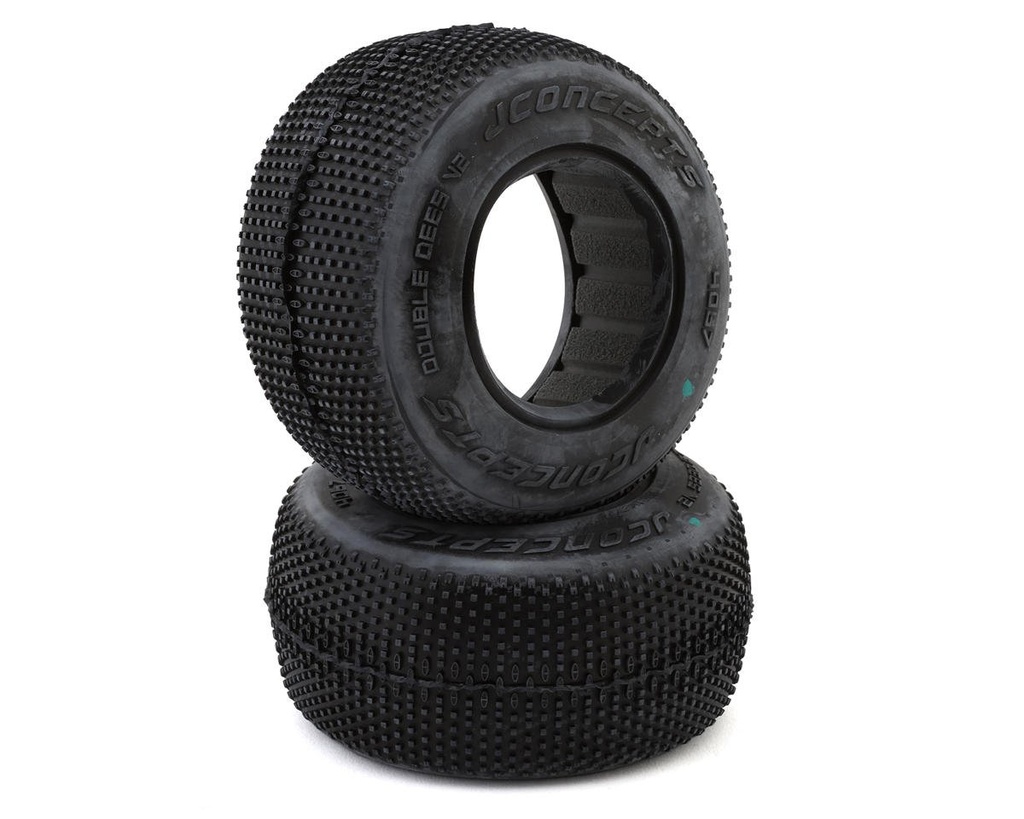 JConcepts Double Dee's V2 1/10 Short Course Tires (2) (Grn)