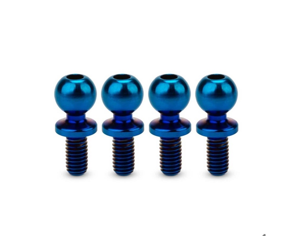 JConcepts 5.5mm Revolved Titanium Ball Studs (Blue) (4) (6mm)