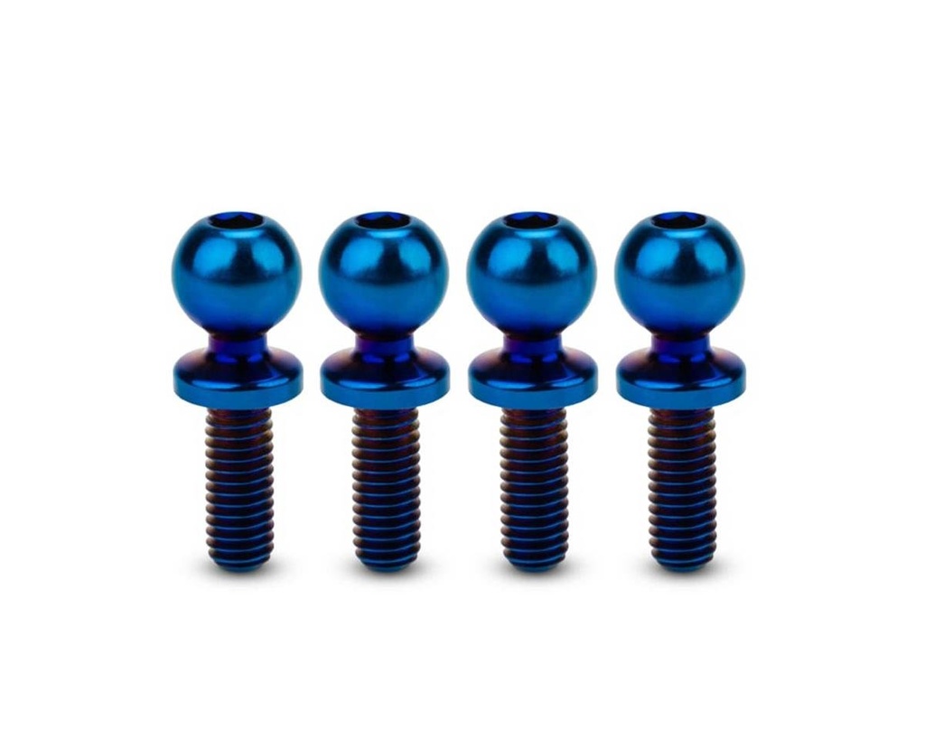 JConcepts 5.5mm Revolved Titanium Ball Studs (Blue) (4) (8mm)