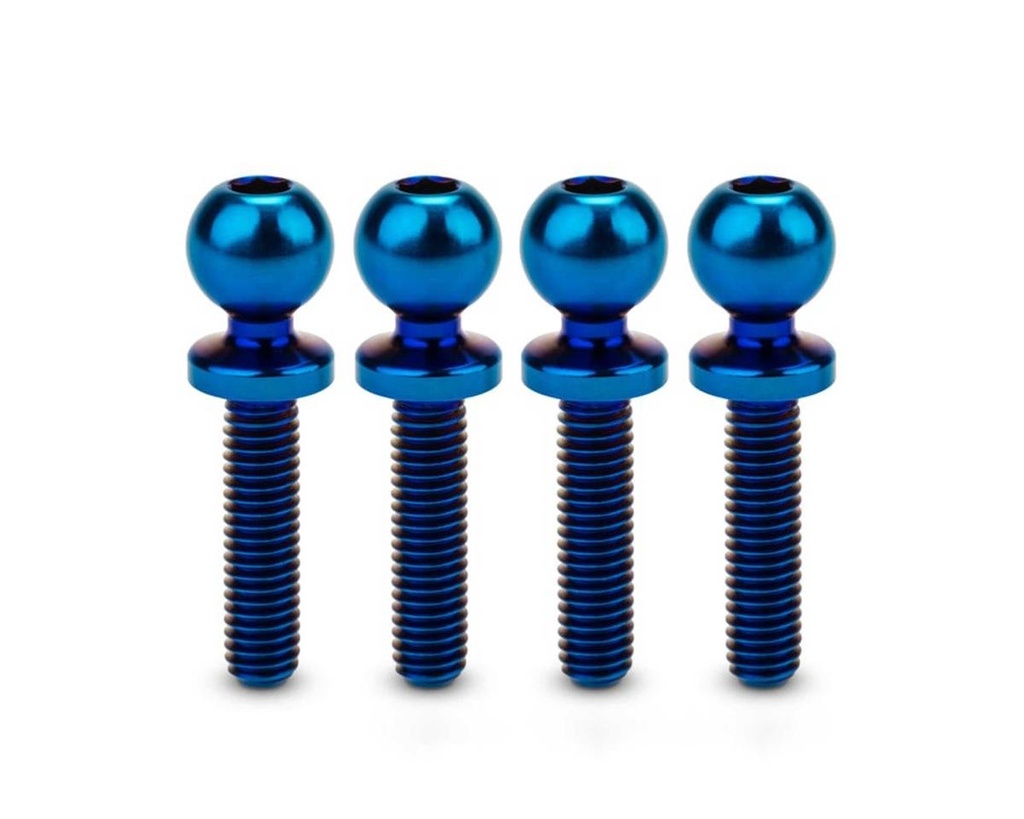 JConcepts 5.5mm Revolved Titanium Ball Studs (Blue) (4) (12mm)