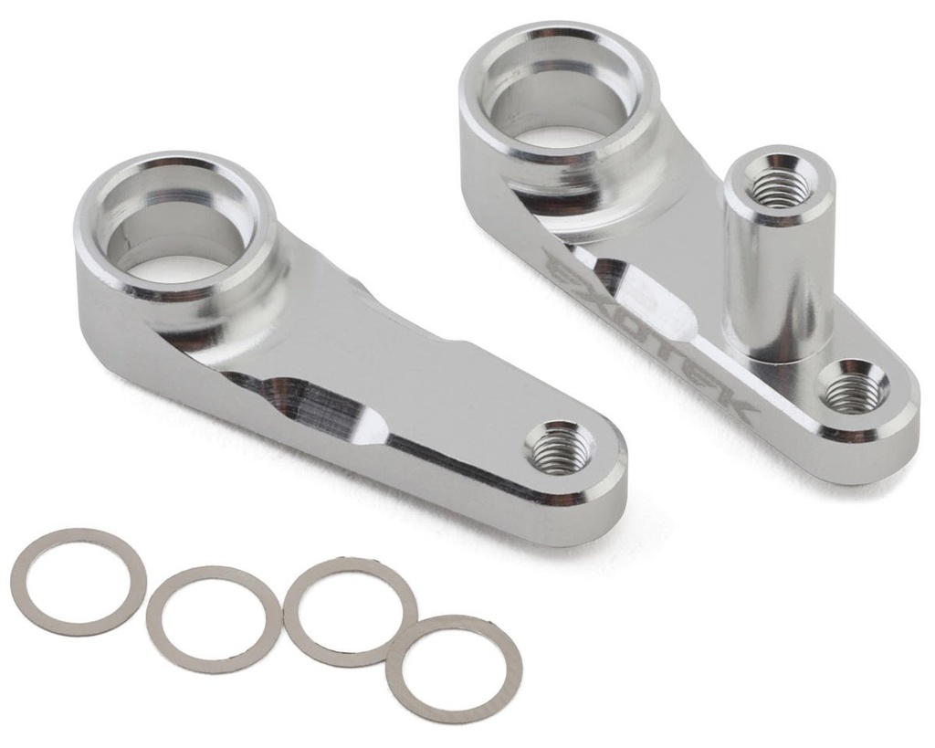 Exotek Tamiya BBX BB-01 HD Aluminum Steering Bellcrank Set (Silver)