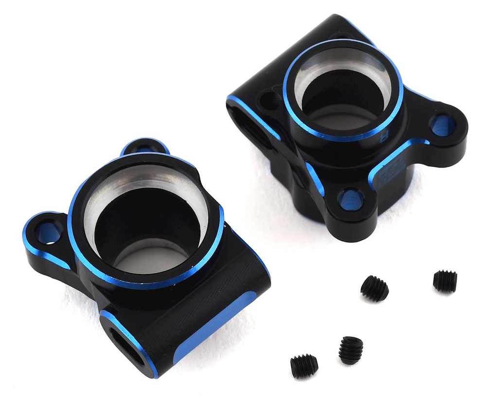 Exotek RC10B6.2 Aluminum Rear Hub Set (2) (Black/Blue)
