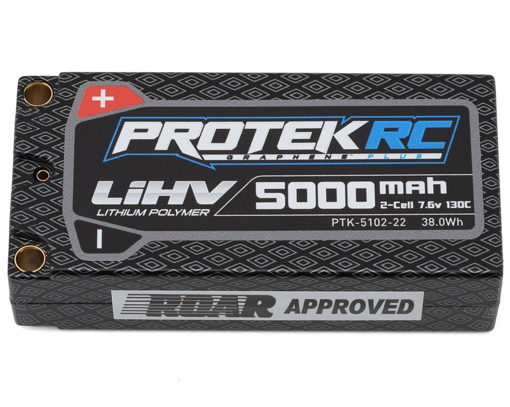 ProTek RC 2S 130C Low IR Si-Graphene + HV Shorty LiPo Battery (7.6V/5000mAh)
