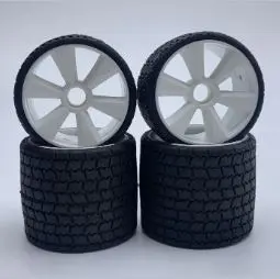 TYPE12 12th scale rubber tires, white wheel (4)
