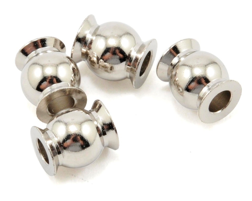 Tekno RC Steel 6.8mm Outside Camber Flanged Pivot Ball Set (4)