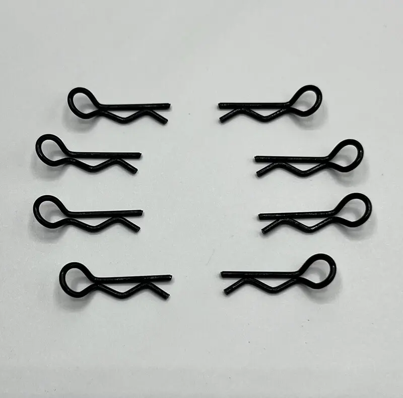 10th Scale Opposable Body Clips - Black (4 Left 4 Right)