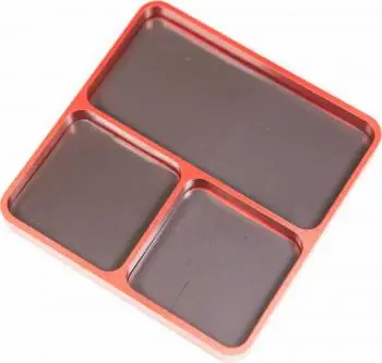Hobby Details Magnetic Screw Tray (3 Compartments) 99x98x11mm - Red