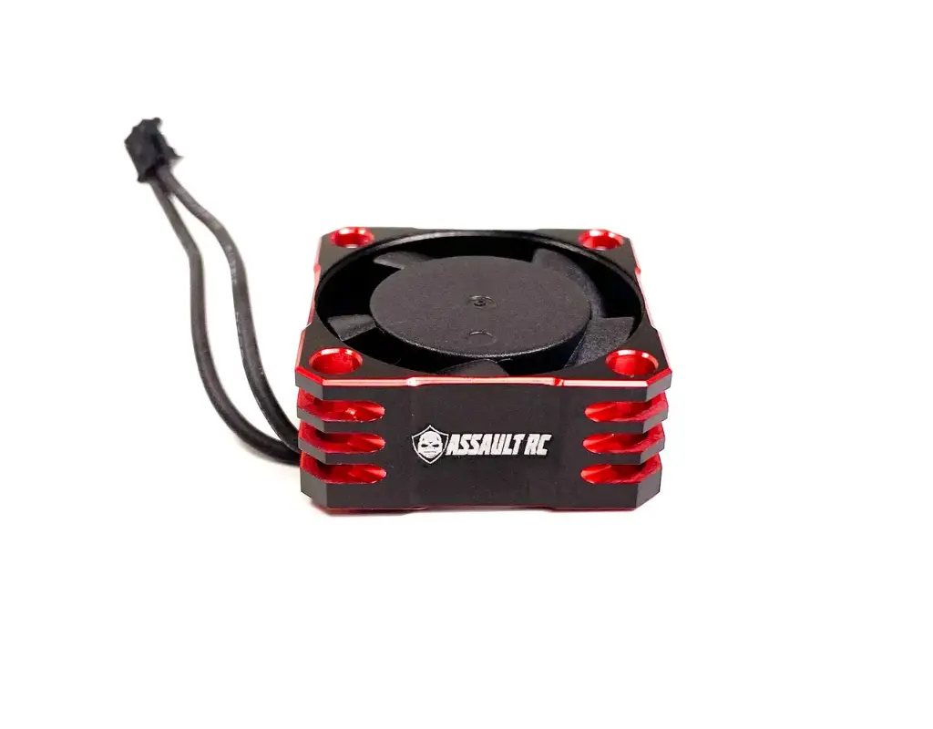 Assault RC Aluminum 25x25mm Ball Bearing High Speed ESC Fan (Red)