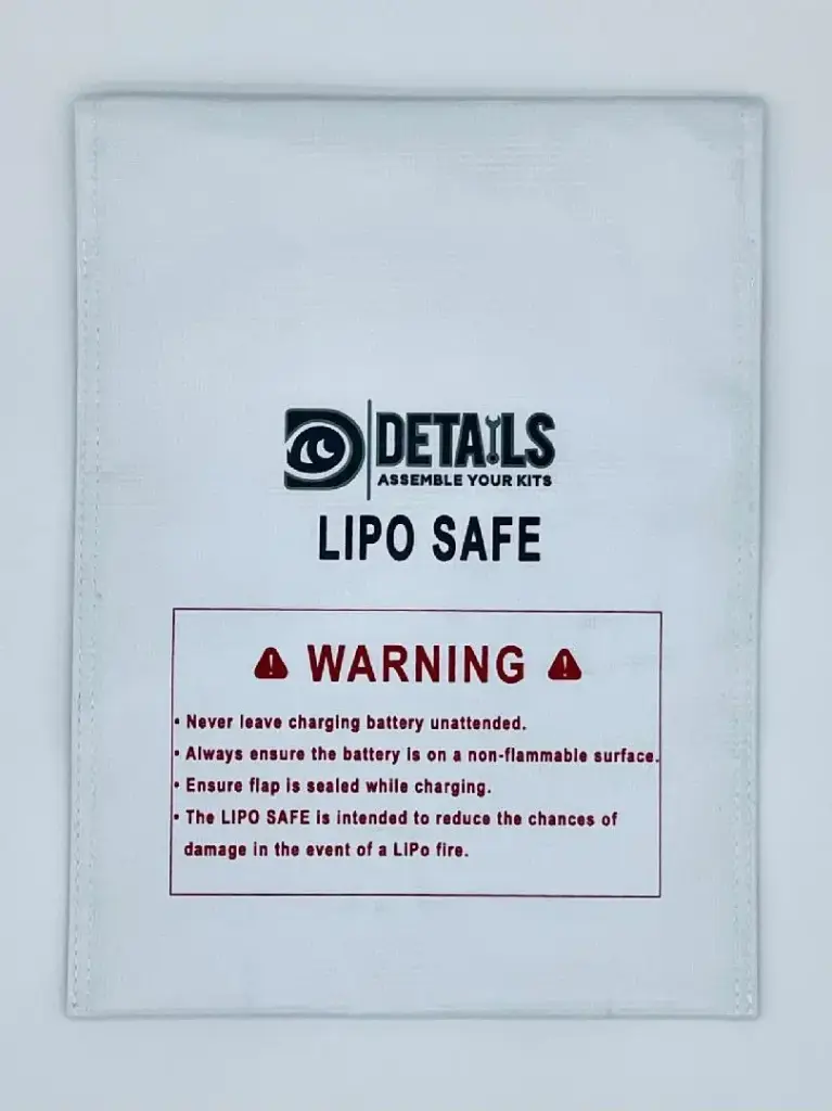 Hobby Details LiPo Battery Safe Bag (White) (23x30cm) 