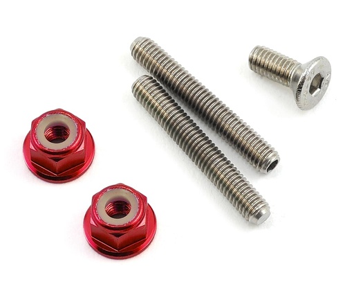 [175-10123] 175RC Titanium Lower Arm Stud Kit (Red)