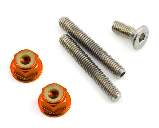 [175-10124] 175RC Titanium Lower Arm Stud Kit (Orange)