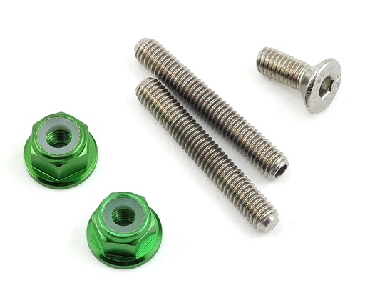 [175-10125] 175RC Titanium Lower Arm Stud Kit (Green)