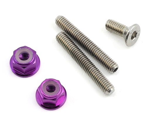 [175-10126] 175RC Titanium Lower Arm Stud Kit (Purple)