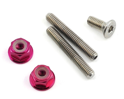 [175-10128] 175RC Titanium Lower Arm Stud Kit (Pink)