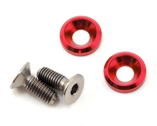 [175-10402] 175RC 3x8mm Titanium Motor Screws (Red)