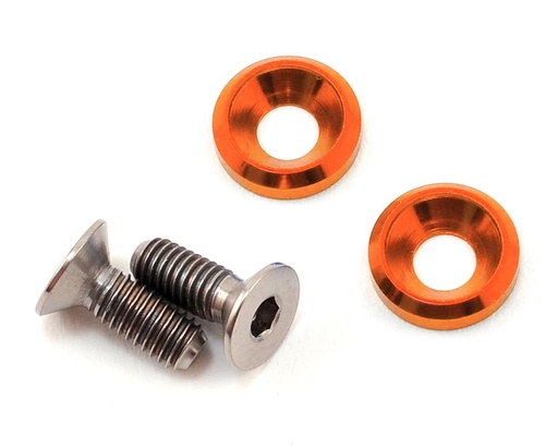 [175-10403] 175RC 3x8mm Titanium Motor Screws (Orange)