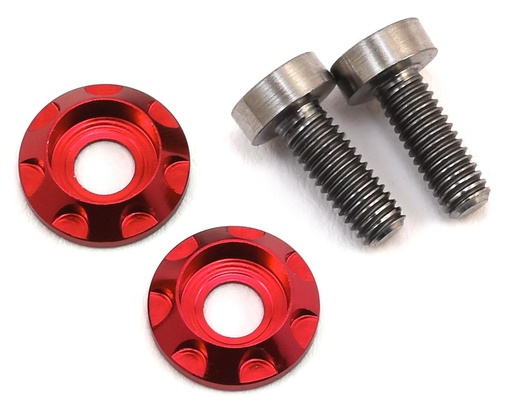 [175-10417] 175RC 3x8mm Titanium "High Load" Motor Screws (Red)