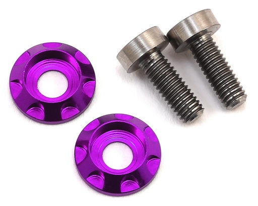 [175-10421] 175RC 3x8mm Titanium "High Load" Motor Screws (Purple)