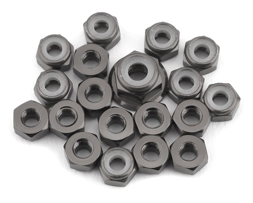 [175-10900] 175RC TLR 22 5.0 Aluminum Nut Set (Grey) (19)