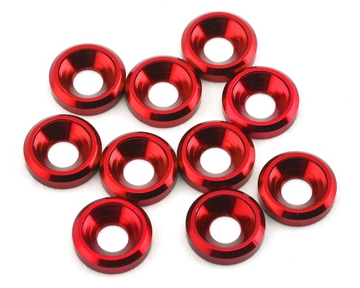 [175-12123] 175RC Aluminum Flat Head High Load Spacer (Red) (10)