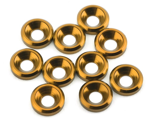 [175-12127] 175RC Aluminum Flat Head High Load Spacer (Gold) (10)