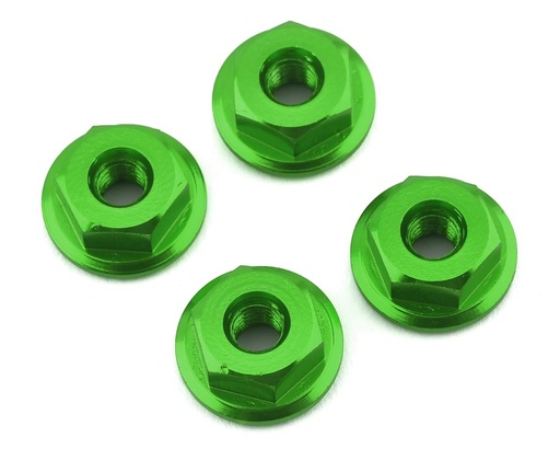 [175-12516] 175RC Mini-T 2.0 Serrated Wheel Nuts (4) (Green)
