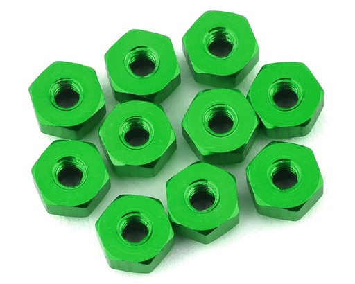 [175-12526] 175RC 4.5mm Mini-T 2.0 Aluminum Nut Kit (Green) (10)