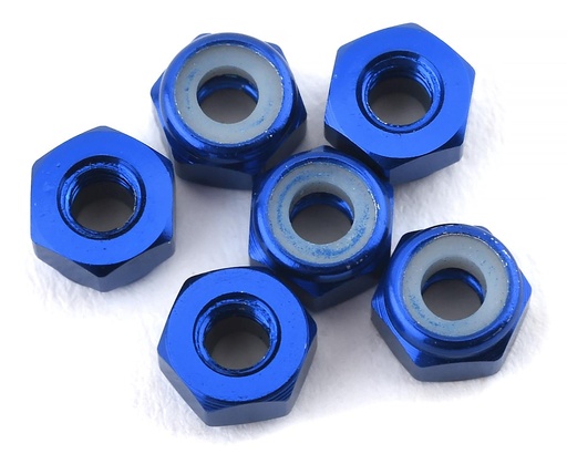 [175-17511] 175RC Lightweight Aluminum M3 Lock Nuts (Blue) (6)