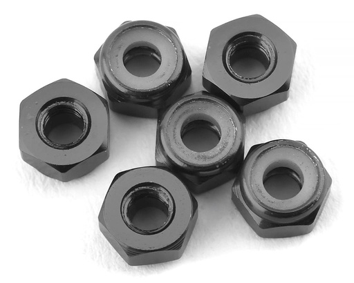 [175-17512] 175RC Lightweight Aluminum M3 Lock Nuts (Grey) (6)