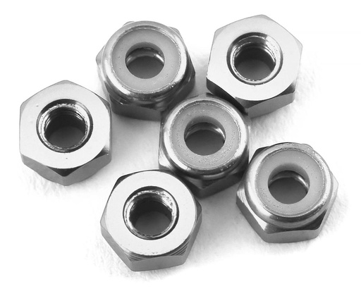 [175-17519] 175RC Lightweight Aluminum M3 Lock Nuts (Silver) (6)