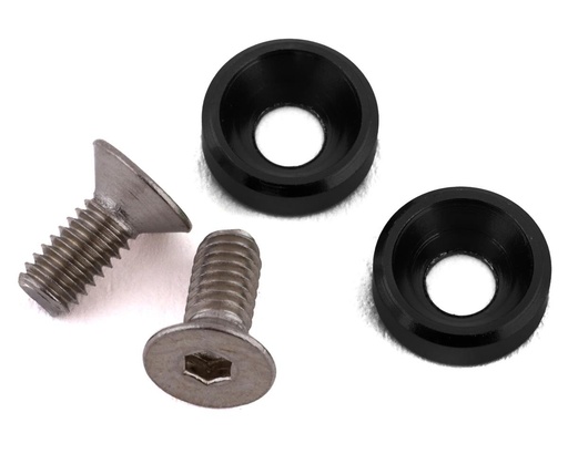 [175-18022] 175RC Mini T/B High Load Motor Screws (Black) (2)