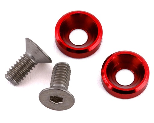 [175-18025] 175RC Mini T/B High Load Motor Screws (Red) (2)