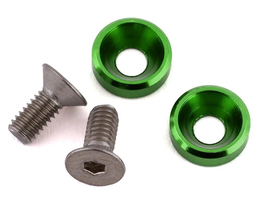 [175-18027] 175RC Mini T/B High Load Motor Screws (Green) (2)
