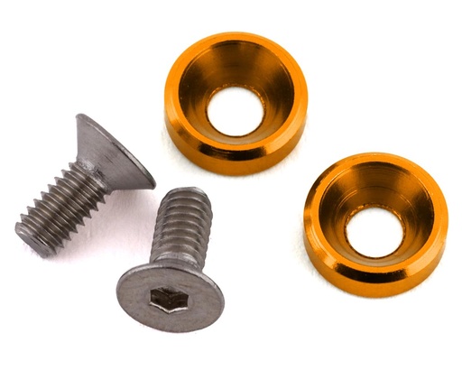 [175-18029] 175RC Mini T/B High Load Motor Screws (Gold) (2)