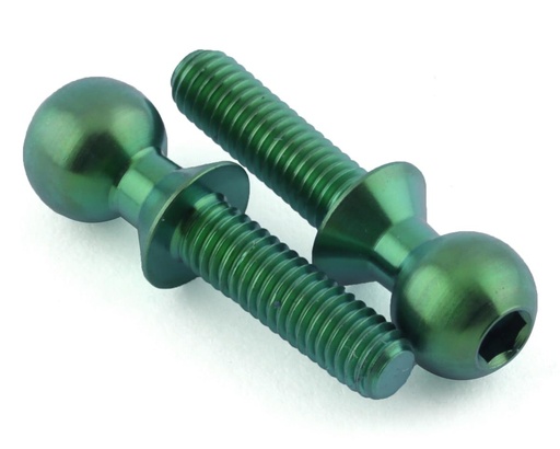 [175-18054] 175RC 5.5x10mm Titanium Ball Studs (Green) (2)