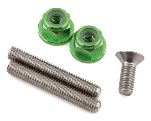 [175-18120] 175RC Losi 22S Drag Car "Ti-Look" Lower Arm Stud Kit (Green)