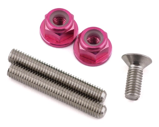 [175-18124] 175RC Losi 22S Drag Car "Ti-Look" Lower Arm Stud Kit (Pink)