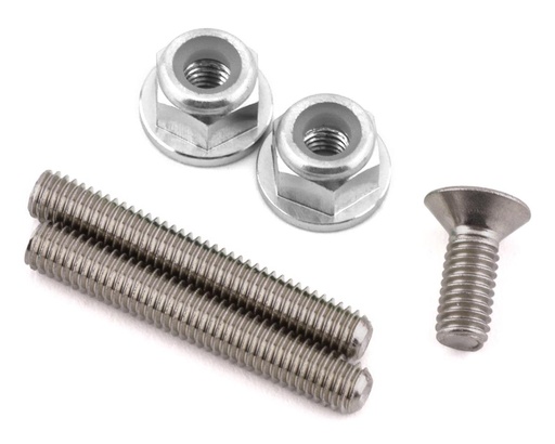 [175-18125] 175RC Losi 22S Drag Car "Ti-Look" Lower Arm Stud Kit (Silver)