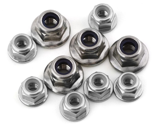 [175-18147] 175RC Pro2 Sc10 Nut Kit (Silver) (10)